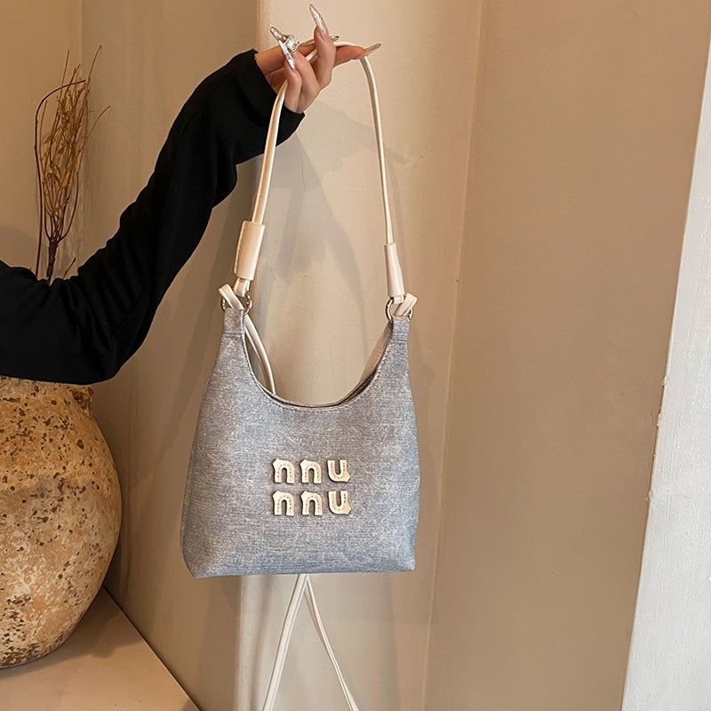 Internet Celebrant Same-Style Denim Tote Bag Large Capacity Shoulder Bag 2024 Trendy Niche High-End Crossbody Bag For Women - Image 2