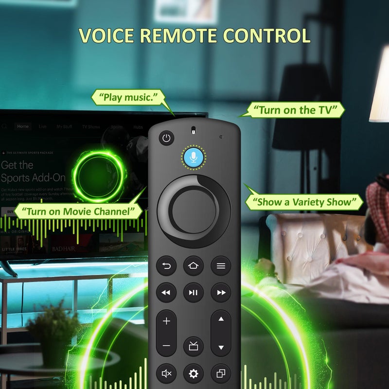 SZILBZ جهاز تحكم عن بُعد بديل لجهاز Fire Smart TV Stick (الجيل 2/3/4K/Lite/4K Max)، TV Cube، جهاز تحكم لجهاز Pioneer، Hisense، تلفاز ذكي من الجيل 3، Omni، سلسلة QLED - Image 4