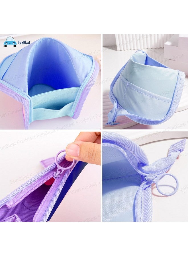 فنبلاست حافظة أقلام FunBlast الدائمة، حقيبة أقلام أنيقة للبنات والأولاد - أدوات مكتبية كورية منبثقة من Boba، صندوق منظم مستحضرات التجميل، حقائب أقلام رصاص للأولاد والبنات والأطفال والنساء وطلاب المدارس (أزرق) - Image 5