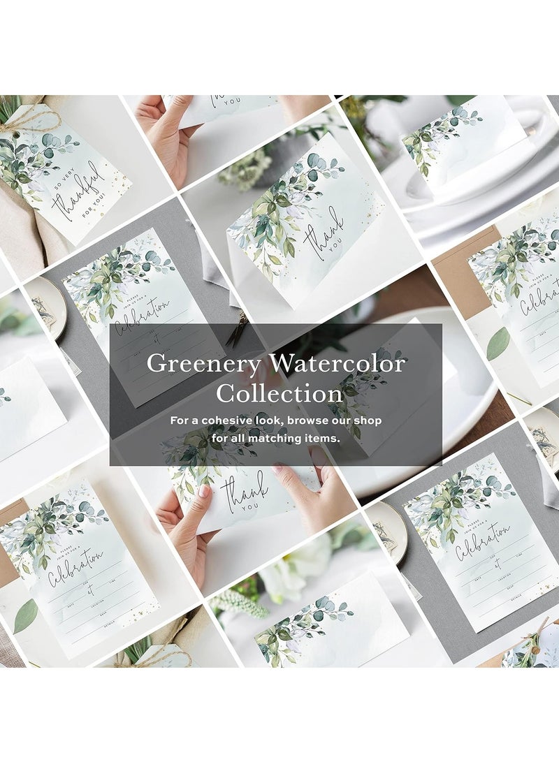 Excefore Advice and Wishes Cards - 50 Heavyweight, Uncoated 4x6 Cards with Mad Libs Rustic Greenery Watercolor Theme for Weddings, Wedding Receptions, Bridal Showers - Image 5