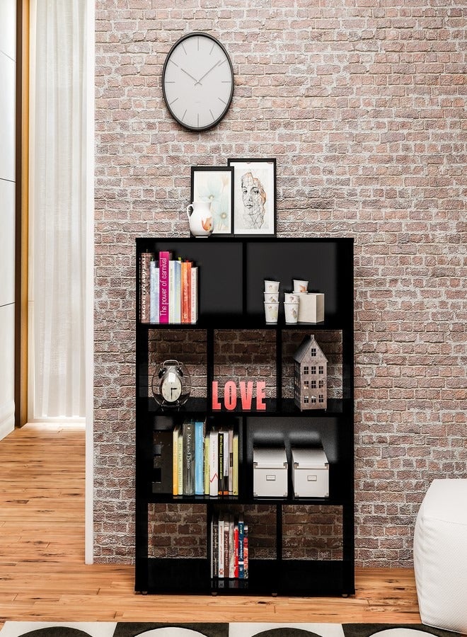 Pilati Wall Book Case. for living room 109x28x15Black Color - Image 1