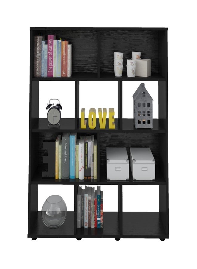 Pilati Wall Book Case. for living room 109x28x15Black Color - Image 2