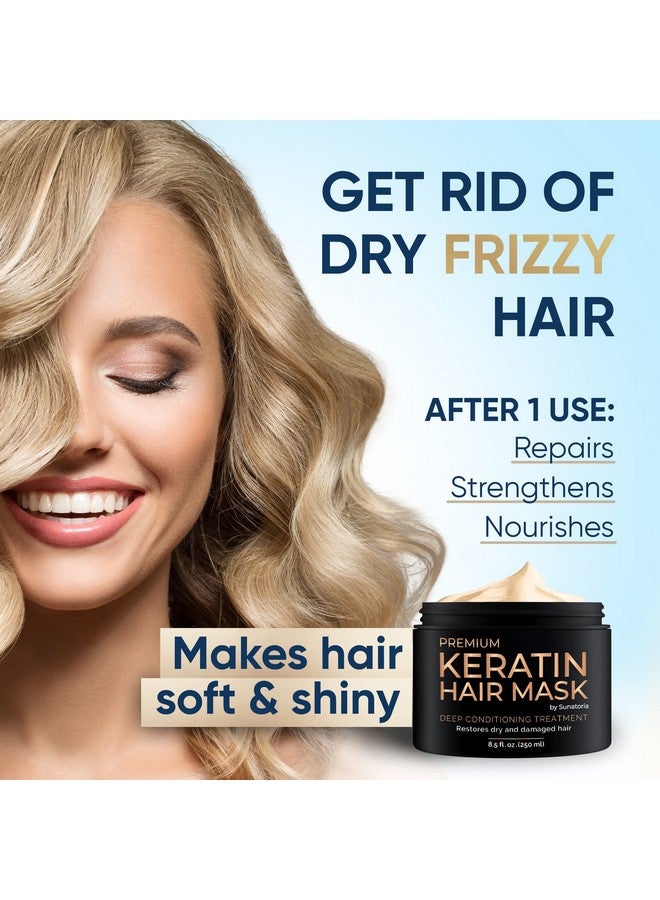 SUNATORIA Keratin Hair Mask Hair Treatment Mask For Dry Damaged Hair Repair Nourishment Beauty All Hair Types Masque Vitamin E Omega 3 9 Mascarilla Para El Cabello - Image 2