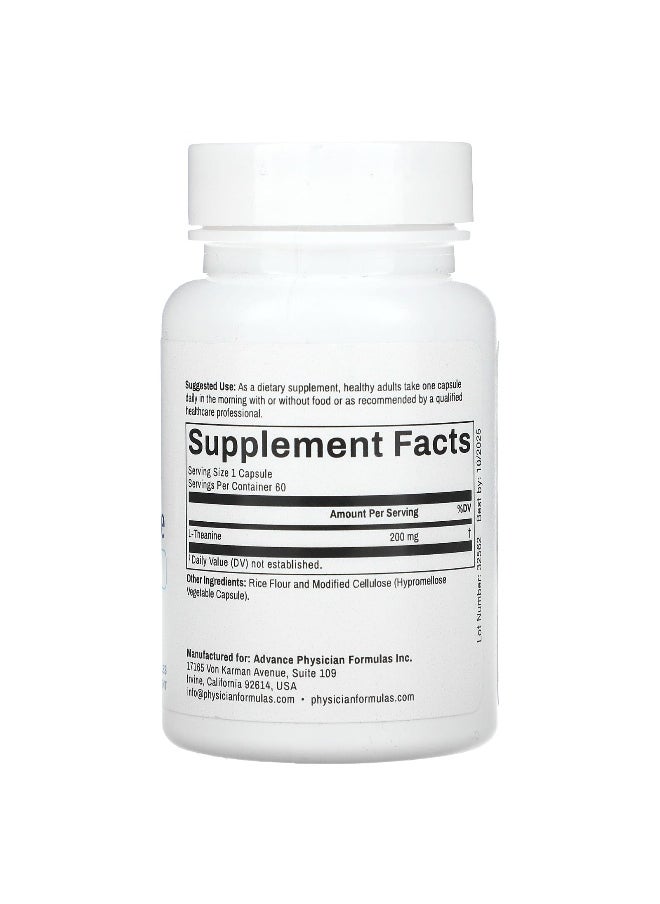 Advance Physician Formulas Advance Physician Formulas, L-Theanine, 200 mg, 60 Capsules  - Image 2