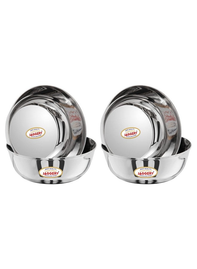 JAGGERY Stainless Steel Katora Set,Big Bowl Rust Proof,Useful as Mixing Bowl or Serving Donga (Pack of 4, 1000 ml) - Image 1