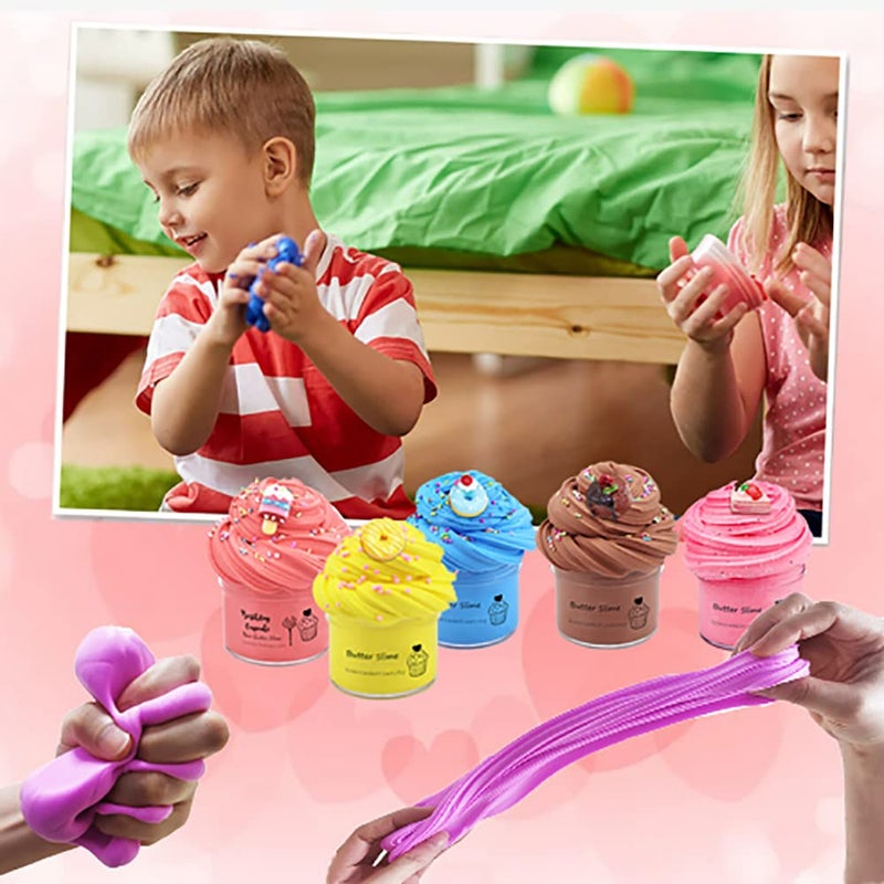 HPLTLKY 24 Pack Slime kit, Butter Slime, Macaroon Colors Cake Donut and Fruit Party Favors Slimeï¼Œ Stretchy and Non-Sticky, Stress Relief Toy for Kids Partys - Image 2