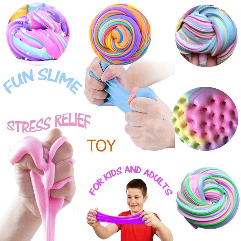 HPLTLKY 24 Pack Slime kit, Butter Slime, Macaroon Colors Cake Donut and Fruit Party Favors Slimeï¼Œ Stretchy and Non-Sticky, Stress Relief Toy for Kids Partys - Image 3