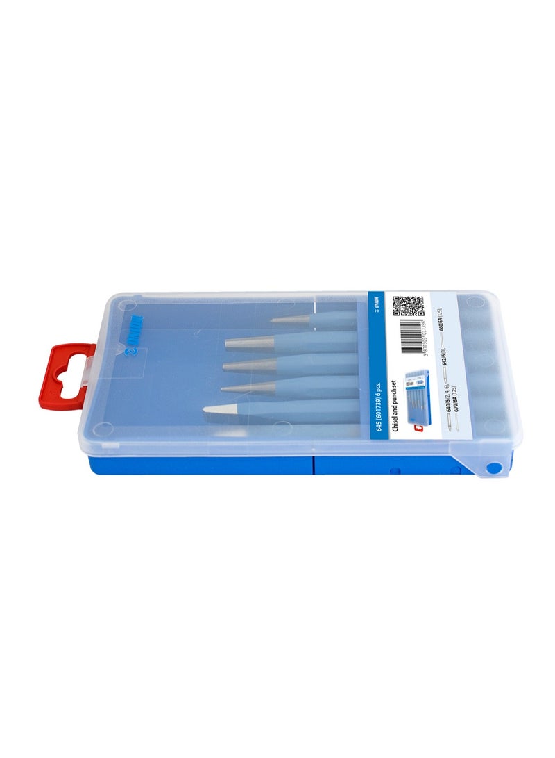 Unior Professional Wood Carving and Carpentry Chisel Set 6 Pieces, Made of Hardened Steel