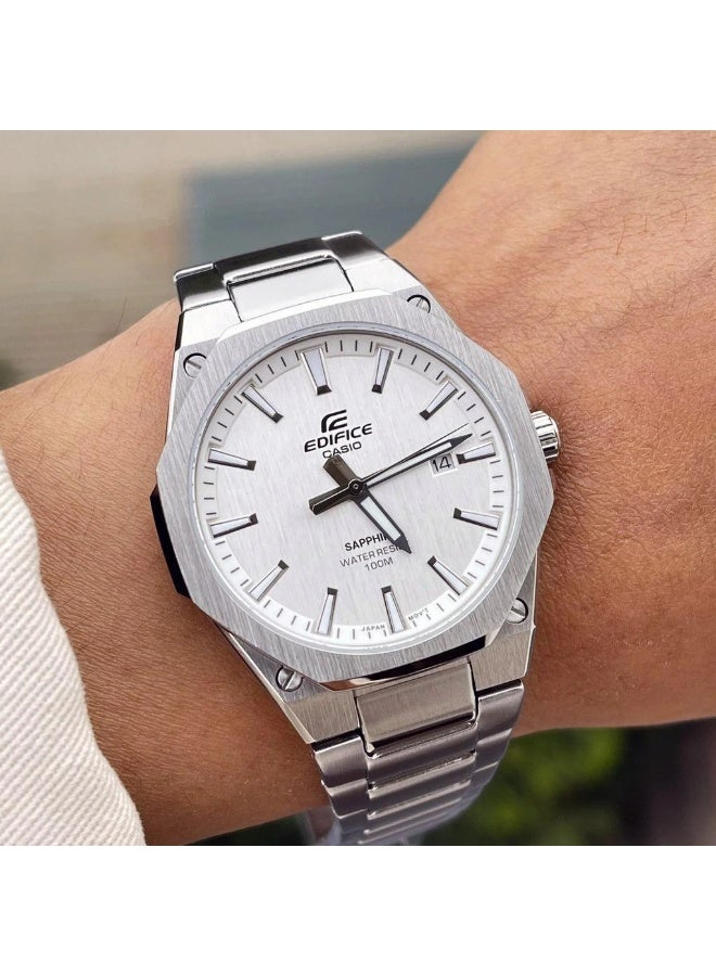 Casio Men Analogue Quartz Watch with Stainless Steel Strap EFR-S108D-7AVUEF - Image 2