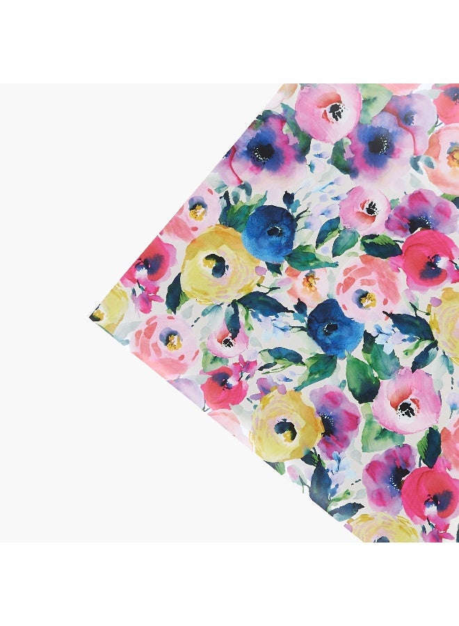 Findz Floral Print Paper Gift Wrap - 70x200 cms - Image 3