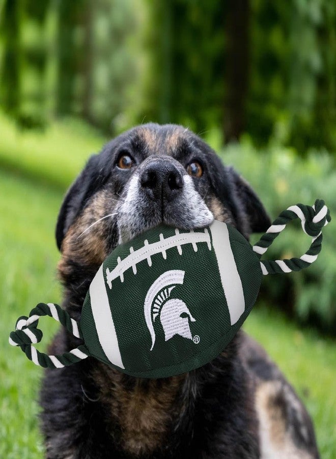 Pets First NCAA Michigan State Spartans Football Dog Toy, Tough Quality Nylon Materials, Strong Pull Ropes, Inner Squeaker, Collegiate Team Color - Image 5