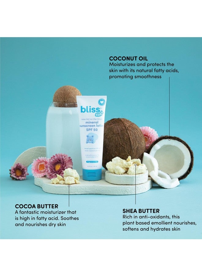 Bliss Baby Sunscreen, Premium SPF 50 Mineral Lotion, Natural Zinc Oxide, Fragrance-Free, Hypoallergenic & Dermatologist Tested, Water-Resistant, Vegan, Sensitive Skin - For Babies, Kids & Whole Family - Image 4