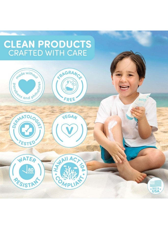 Bliss Baby Sunscreen, Premium SPF 50 Mineral Lotion, Natural Zinc Oxide, Fragrance-Free, Hypoallergenic & Dermatologist Tested, Water-Resistant, Vegan, Sensitive Skin - For Babies, Kids & Whole Family - Image 3