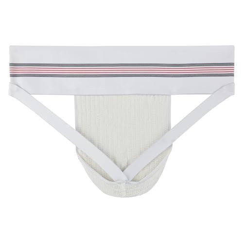 GYM Mens Old School Jockstrap (Large, White, 1-Pack) - Image 3