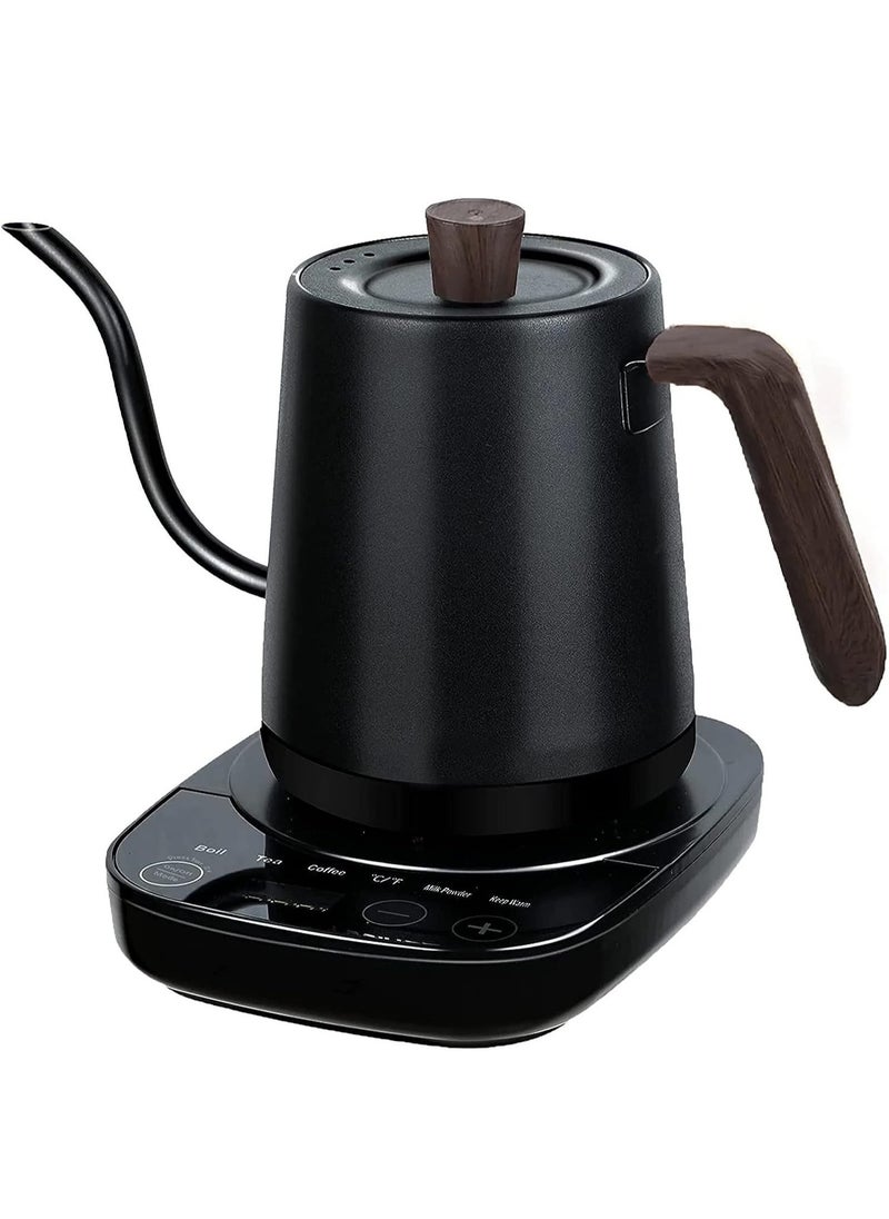 Generic - Electric Kettle with Temperature Control 3 Presets Pour Over Electric Kettle for Coffee&Tea Quick Heating Hot Water Kettle Stainless Steel Inner Auto Shutoff Boil-Dry Protection 0.8L (Black) - Image 1
