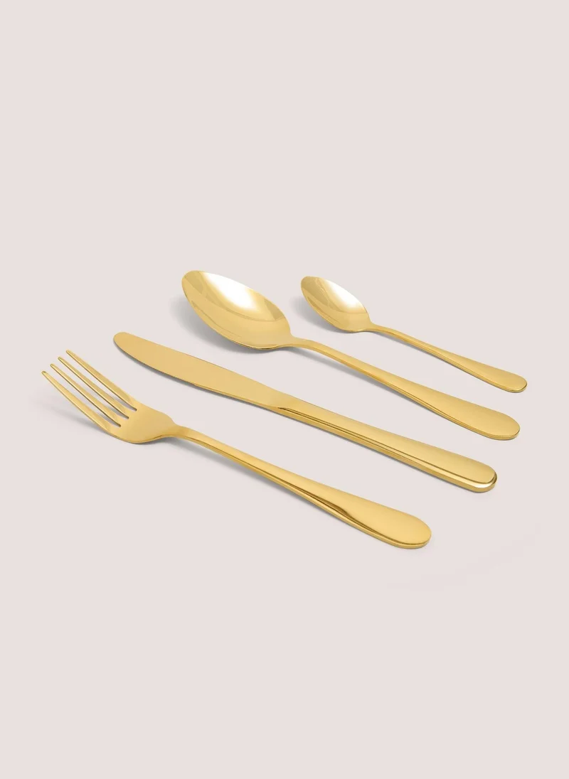 Matalan 16 Piece Gold Cutlery Set