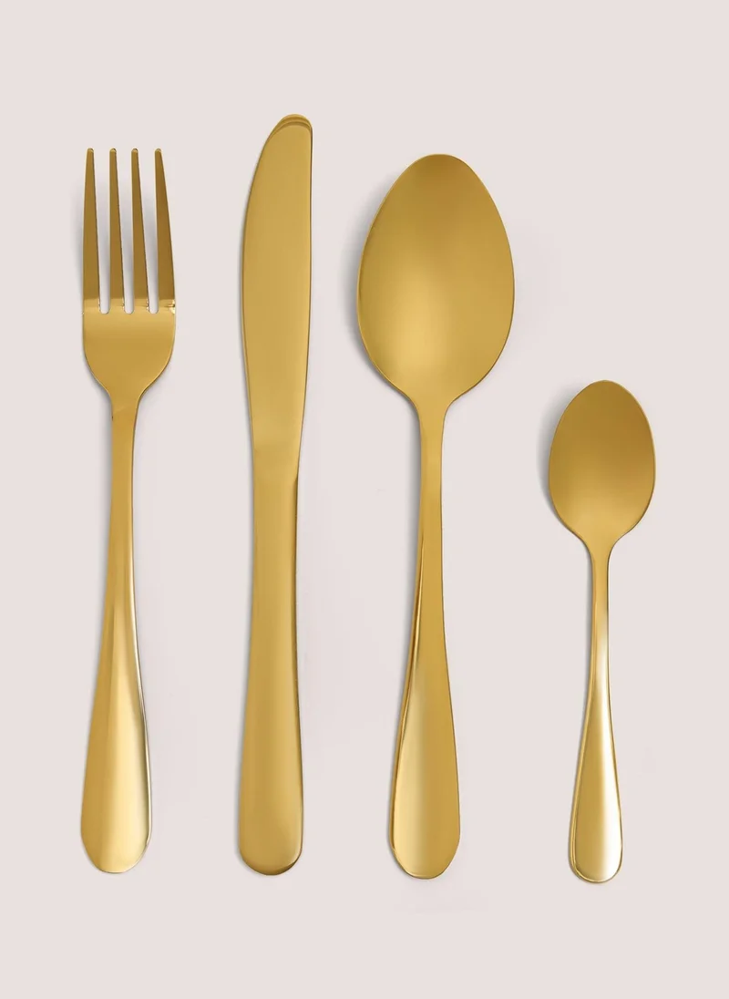 Matalan 16 Piece Gold Cutlery Set