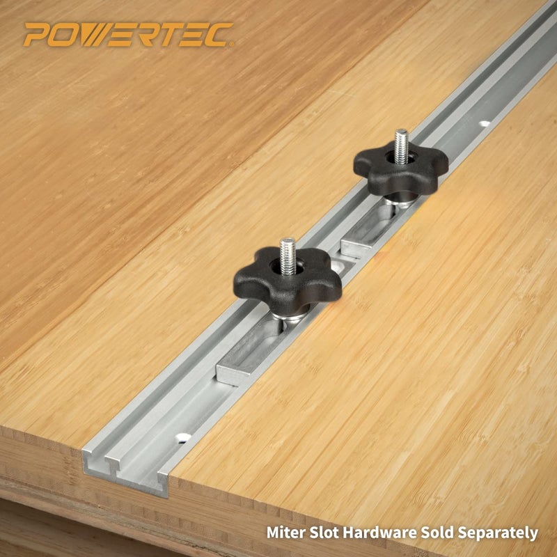 POWERTEC 5 Pack 1/4"-20 5 Star Knobs, Thumb Screw Threaded Knobs for T Track & Table Saw Accessories, Featherboard, Woodworking Jigs on Miter Saw, Router Table, Drill Press (71072) - Image 3