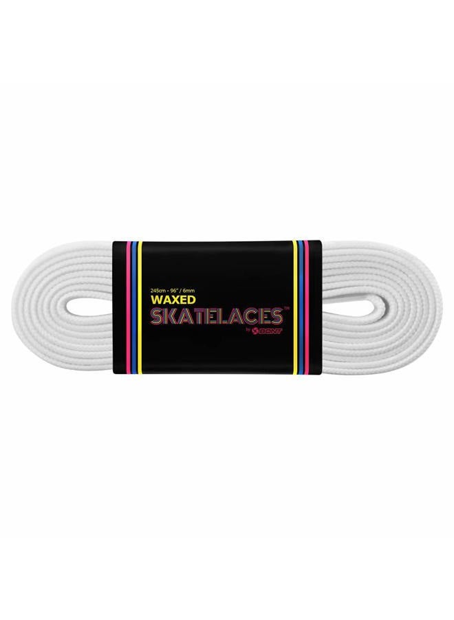 Bont Skates Waxed Laces - 6mm & 8mm -47" 71" 79" 96" 108" -Snow White, Snow White, 6mm Wide / 96 inch / 245cm - Image 3
