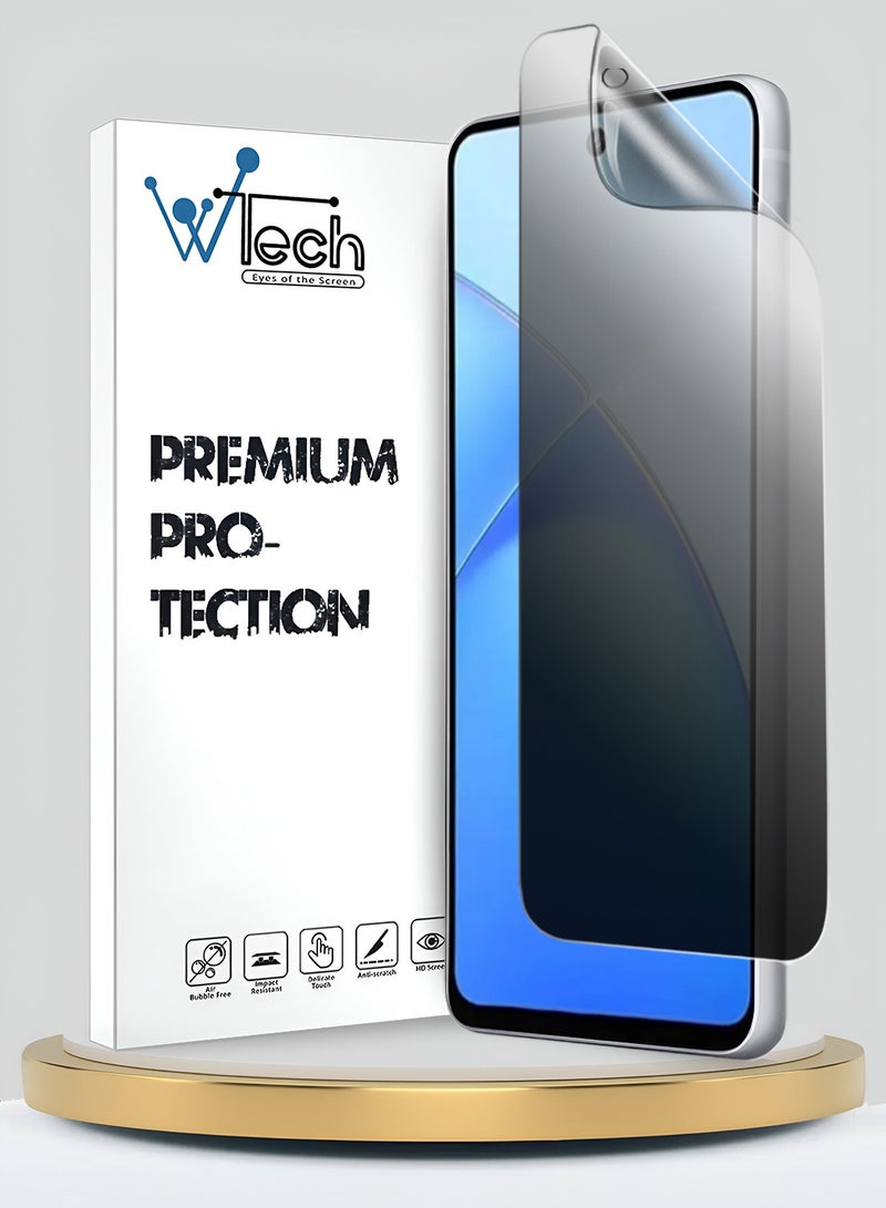 Wtech Infinix Smart 10 Plus / Infinix Smart 10 4G 2025 Premium Hydrogel Anti Spy / Anti Privacy Film Thin and Flexible Screen Protector (MSHFMP) - Clear - Image 1