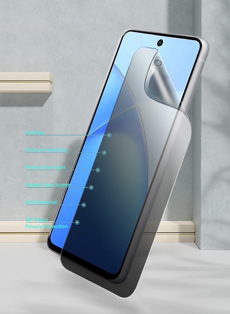 Wtech Infinix Smart 10 Plus / Infinix Smart 10 4G 2025 Premium Hydrogel Anti Spy / Anti Privacy Film Thin and Flexible Screen Protector (MSHFMP) - Clear - Image 3