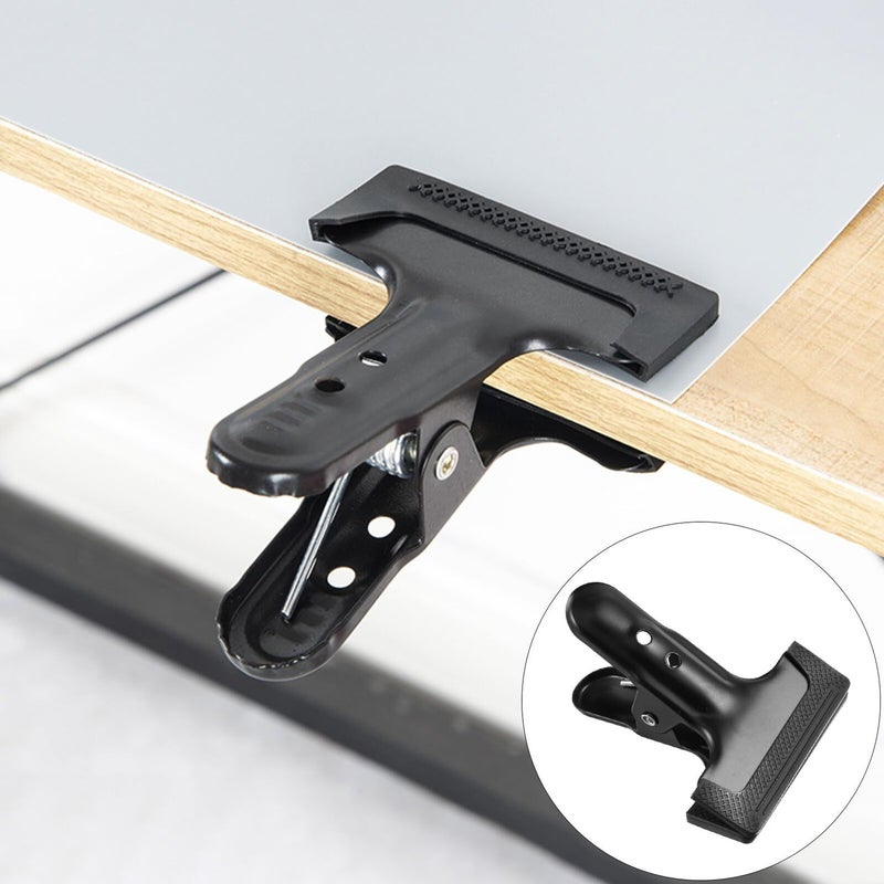 Gatuida 3 Pieces Backdrop Cloth Spring Clamps Photography Background Clips With Protective Grip For Photo Studio And Lighting Equipment Black - Image 5
