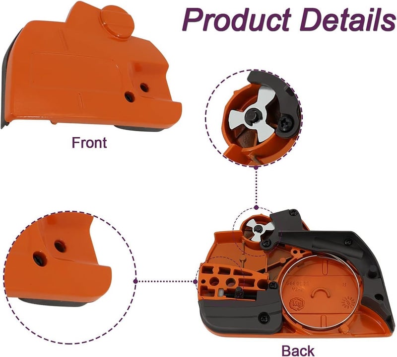 Swess 544097902 Chainsaw Brake Clutch Cover Assembly Clutch Cover and 3257T Clutch Drum Sprocket Rim Needle Bearing Kit for Compatible with Husqvarna 445 450 Replaces 578097901 503931801 - Image 3