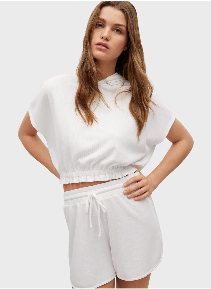 MANGO - Elastic Waist Shorts - Image 1