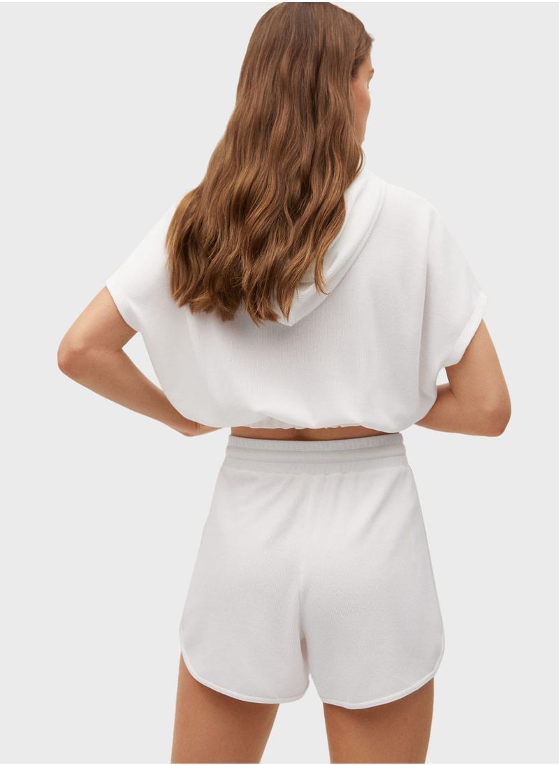 MANGO - Elastic Waist Shorts - Image 1