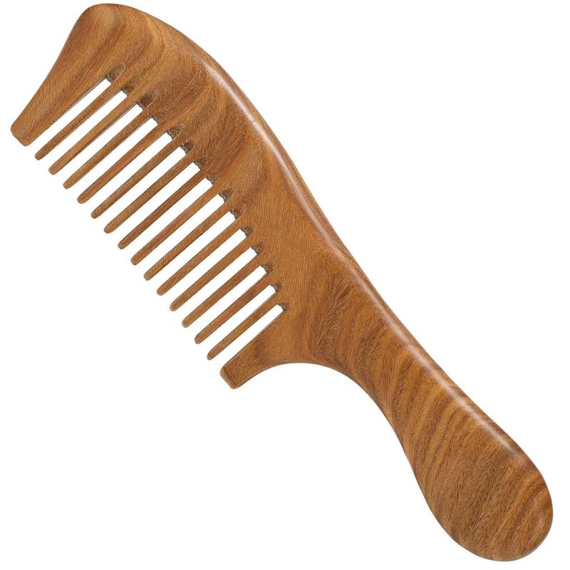 Wooden Comb for Hair Growth Medium Wide Tooth Comb for Women  Sandalwood