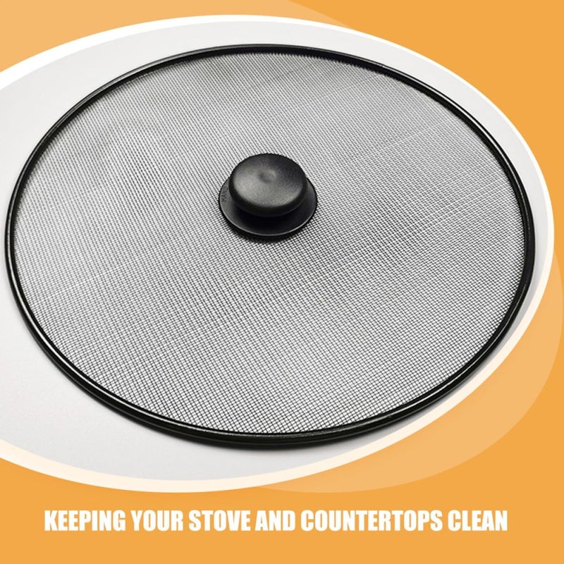 Trendy varied sizing alternatives Cabilock 2 Pcs 25cm Stainless Steel Splatter Screen and Splash Guard for Cooking Pan Mesh Pot Lid Oil Splash Shield for Stove Frying Skillet Batch consistent craftsmanship Riyadh Jeddah Dammam ship Workday cycle fulfillment Spec compliant trusted quality KSA market popular practical build Stable domestic stock Long term heavy use compatible Dispersed regional warehouses Medium weight Batch uniform stable quality Main road full logistics cover Local inventory listed item Globally popular elegant design Integrated local logistics Dense material Long lifespan Multi-demand compliant quality Durability enhanced Individual group scene compatible Land transit & shipment compatible Strong durable raw material Multi-style matching design Regular scheduled transit Single & bulk use compatible - Image 3