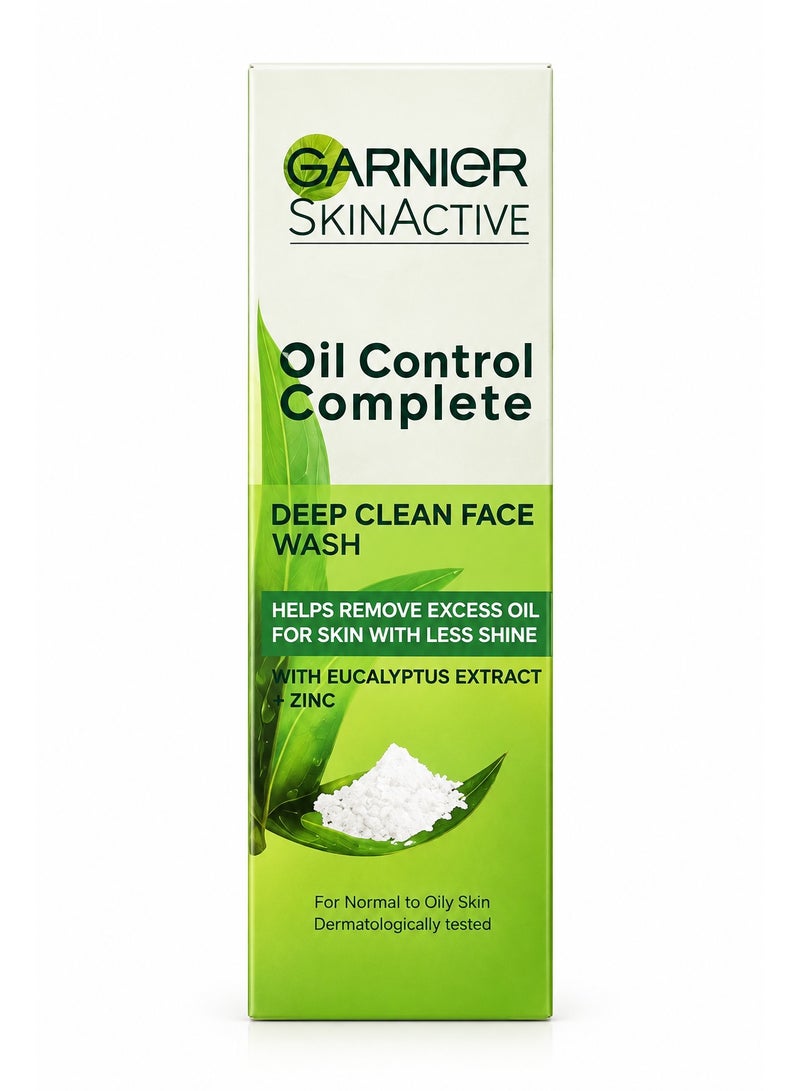 غسول غارنييه سكين آكتيف (Garnier Oil Control Complete) هو غسول عميق غني بالأوكالبتوس والزنك لتنظيف البشرة الدهنية وإزالة الزيوت الزائدة وتقليل اللمعان.