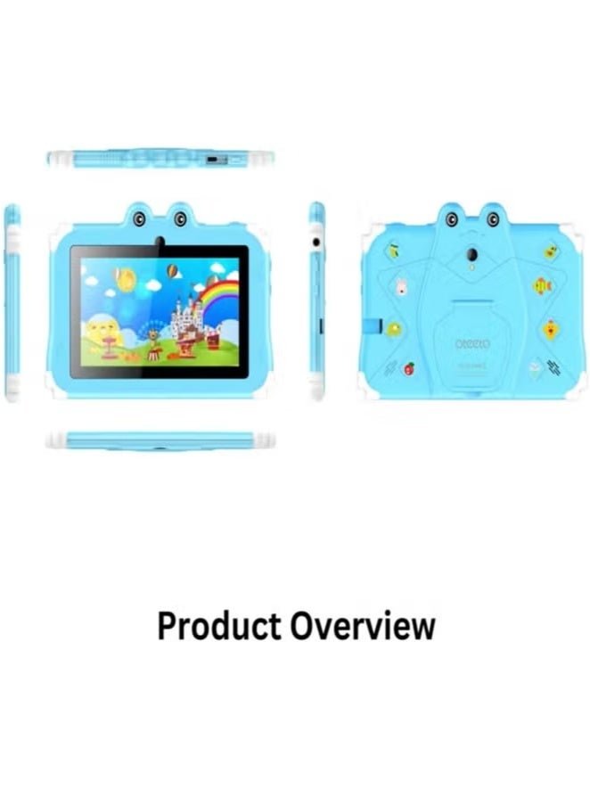 Oteeto TAB 6-Pro Android Tablet | 7-Inch IPS LCD Display | 4GB RAM + 128GB ROM | Quad-Core 1.3GHz Processor | Android 13 OS | Dual Camera (2MP Front + 5MP Rear) | 3500mAh Battery | WiFi Connectivity | Includes Touch Pen, Charger, Cable, Screen Protector & Bracelet – Ideal for Learning, Travel & Everyday Use  - Image 3