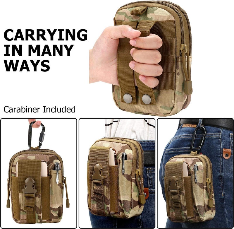 DOUNTO Tactical Waist Pouch EDC Molle Waist Bag Belt Phone Pouch Holster Purse Carrying Pouch for Smartphone, Tools - Image 4