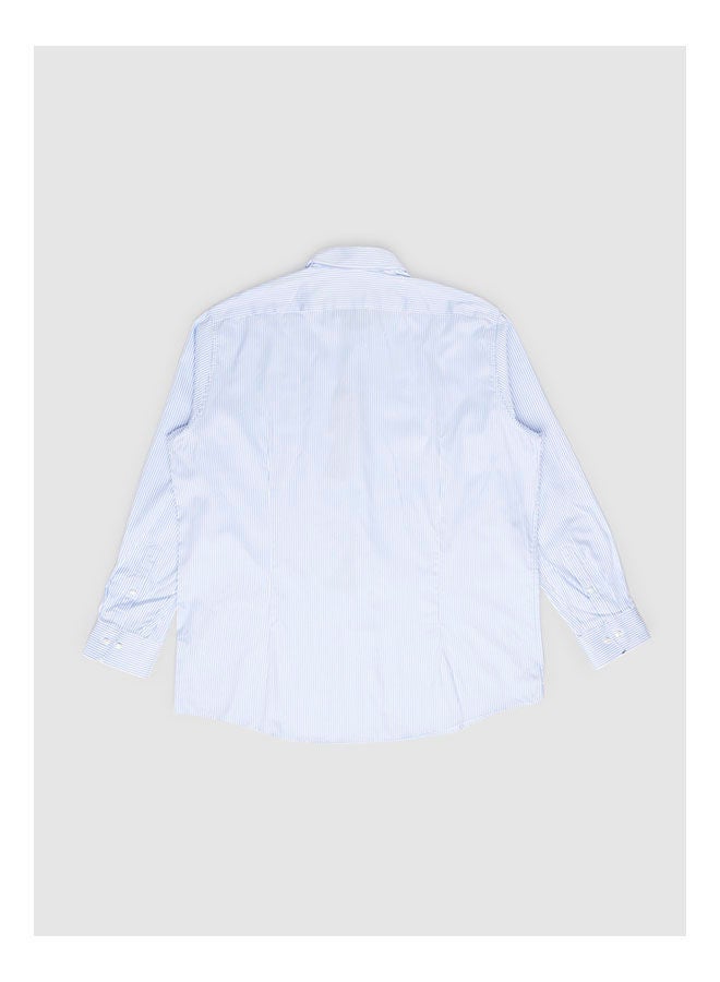 JACQUES BRITT Collared Neck Long Sleeve Stripes Shirt  - Image 2
