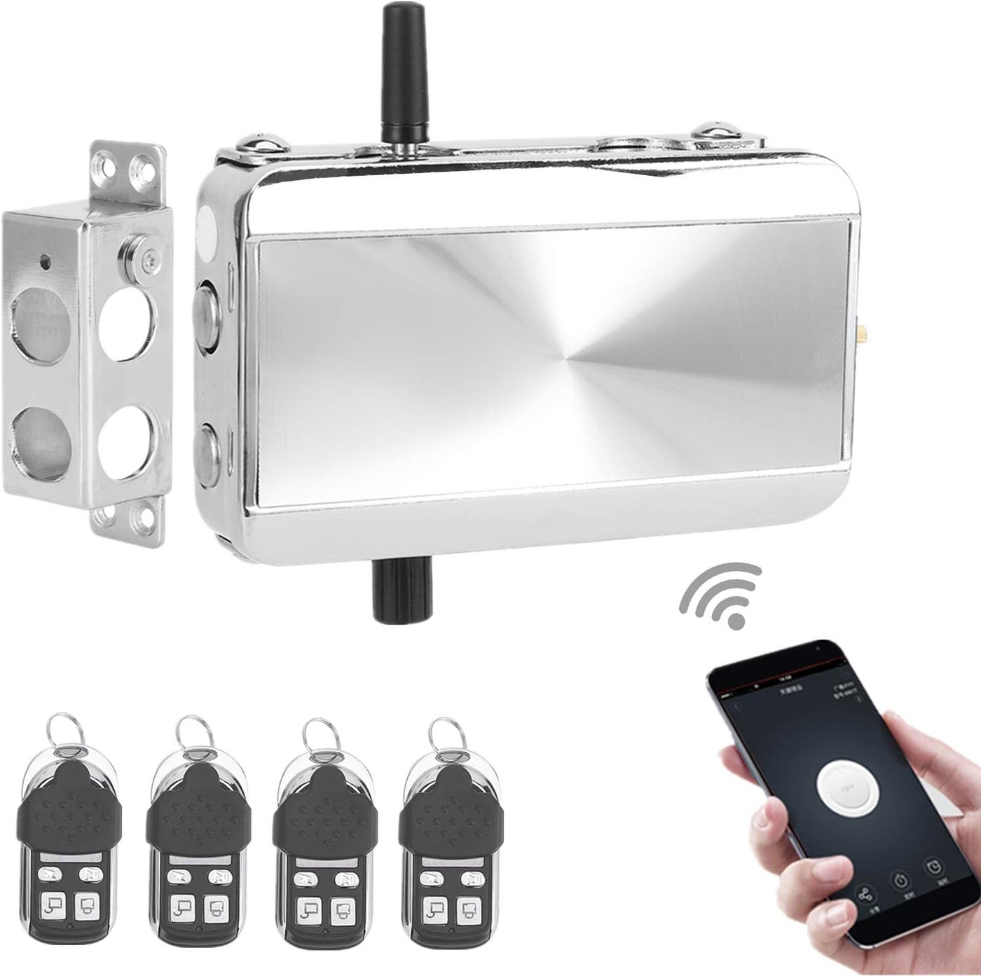 Smart Electronic Door Lock Kit, Bluetooth Door Lock, AntiTheft Access Control System with Remote Unlocking/Low Voltage Protection, for Home Hotel Apartment