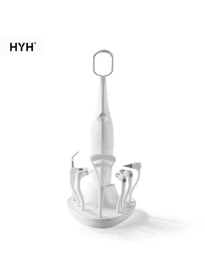 HYH Electric Sonic Dental Cleaner, Portable Home Teeth Cleaning Kit, Multifunctional Oral Care Set with Multiple Tips for Plaque & Tartar Removal - Image 1