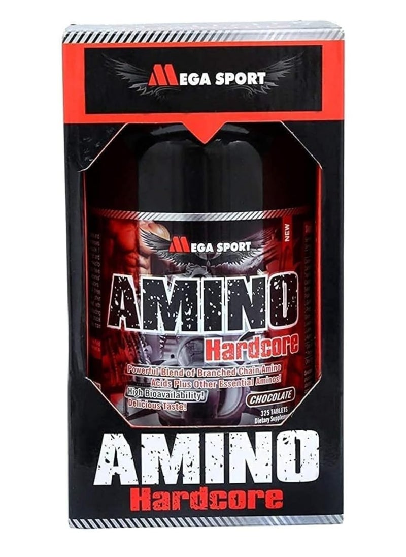 Mega Sport - Mega Sport, Amino Hardcore, Powerful Amino Acids, 325 Tabs, Chocolate, 54 Servings - Image 1