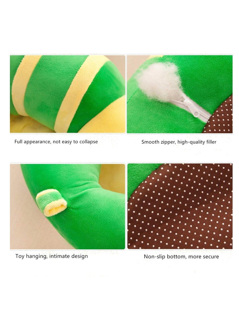 BAIG Plush Baby Seat Soft Stuffed Infant Learn Sit Sofa Chair Safe Baby Feeding Seat for Lunch Dinner Plush Educational Toys - Image 4