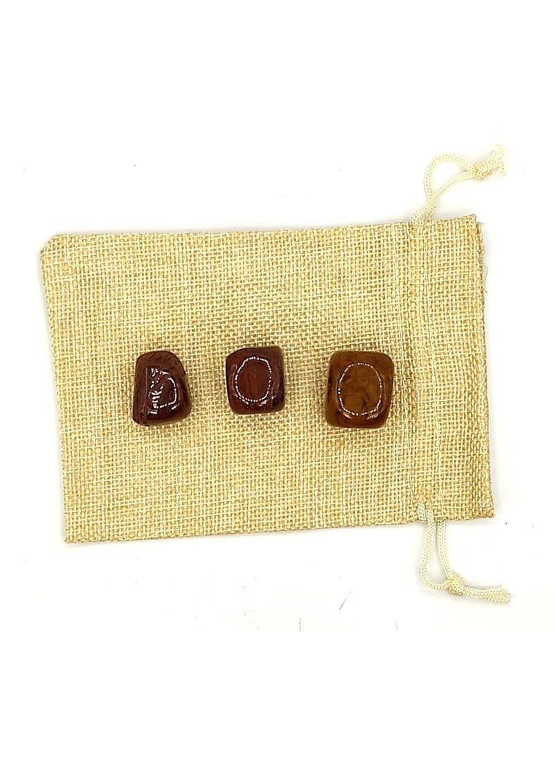 Plus Value Plus Value Petrified Wood Tumbled Pebbles Stone Crystal Reiki Healing Aura Chakra 50grams Jute Bag  - Image 4