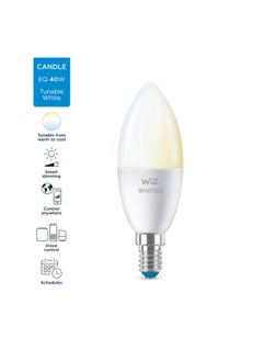 Wiz WiZ Smart Bulb Candle LED White C37 E14 470lm Wi-Fi ( Compatible With Google Assistant, Alexa & Siri)- 3 White Bulbs Bundle,  - Image 3