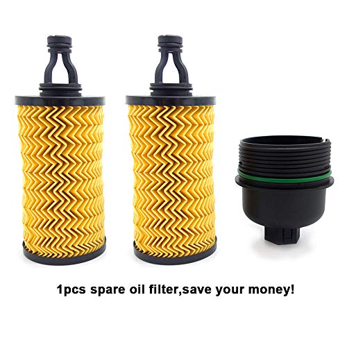 POWERWORKS 2 Pack Oil Filter & 1 pcs Filter Cap Fit for 2014-2019 Maserati Ghibli & Quattroporte V6 Engines 311401 - Image 3