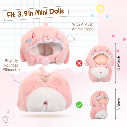 Simgoing 4 Pack 10cm Doll Clothes for 39 Inches Stylish Mini Collectibles Figure Mini Miniature Costume Dress up for Play Display No Doll BeesMonkeysSharks - Image 5