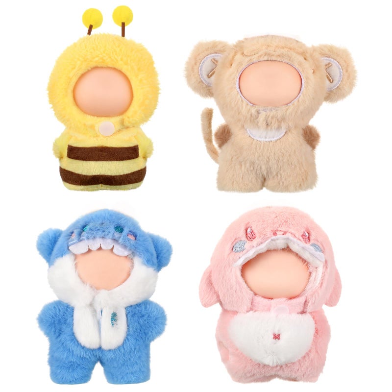 Simgoing 4 Pack 10cm Doll Clothes for 39 Inches Stylish Mini Collectibles Figure Mini Miniature Costume Dress up for Play Display No Doll BeesMonkeysSharks - Image 3