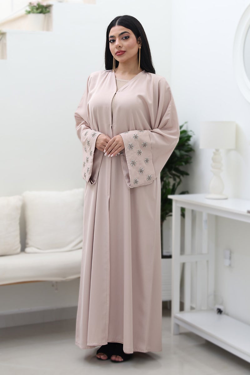 NUKHBAA Ethereal Blush Abaya-761 - Image 1
