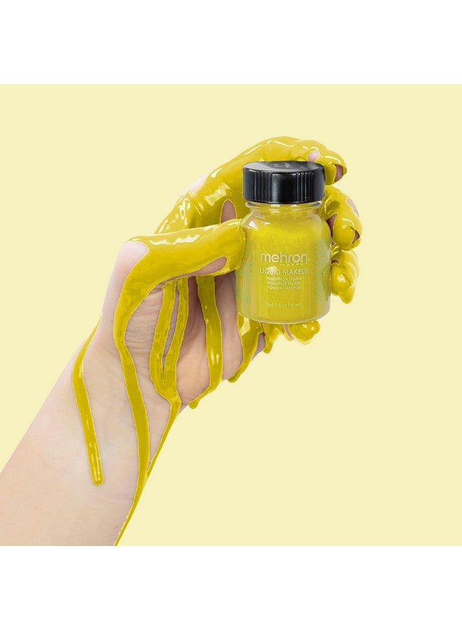 mehron طلاء وجه وجسم سائل للمكياج (1 أونصة) (أصفر) - Image 4