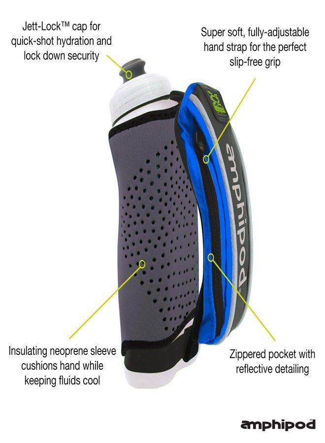 Amphipod Hydraform Jett-Lite Thermal Handheld, Ergonomic Hydration & Storage for Runners, Hikers & Athletes - Swift Blue - 12 oz. - Image 2