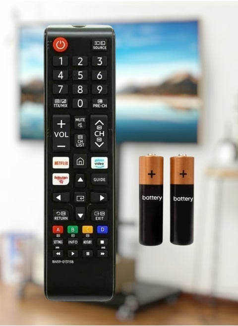 Replacement Remote Control BN59-01315B for Samsung Smart TV LCD LED UHD QLED 4K HDR TV with Batteries Included – Universal Remote for Full TV Control
