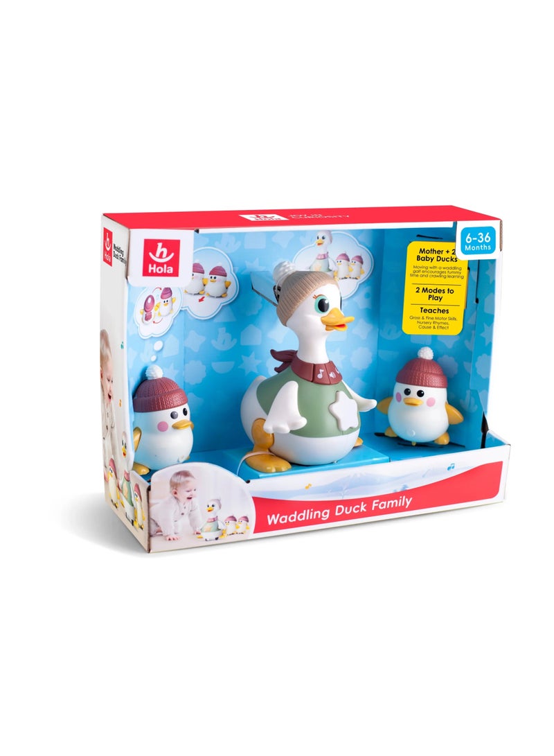HOLA Baby Toy 6â€“12 Months, Swinging Ducks Tummy Time Toy with Lights, Crawling Toy for Babies 12â€“18 Months, Gift for 1 Year Old Boys & Girls - Image 2