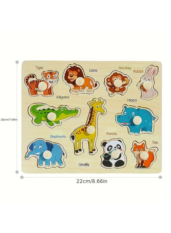 Vegetable Wooden Puzzle Shape Matching Cognitive Development Educational Toy - Image 3